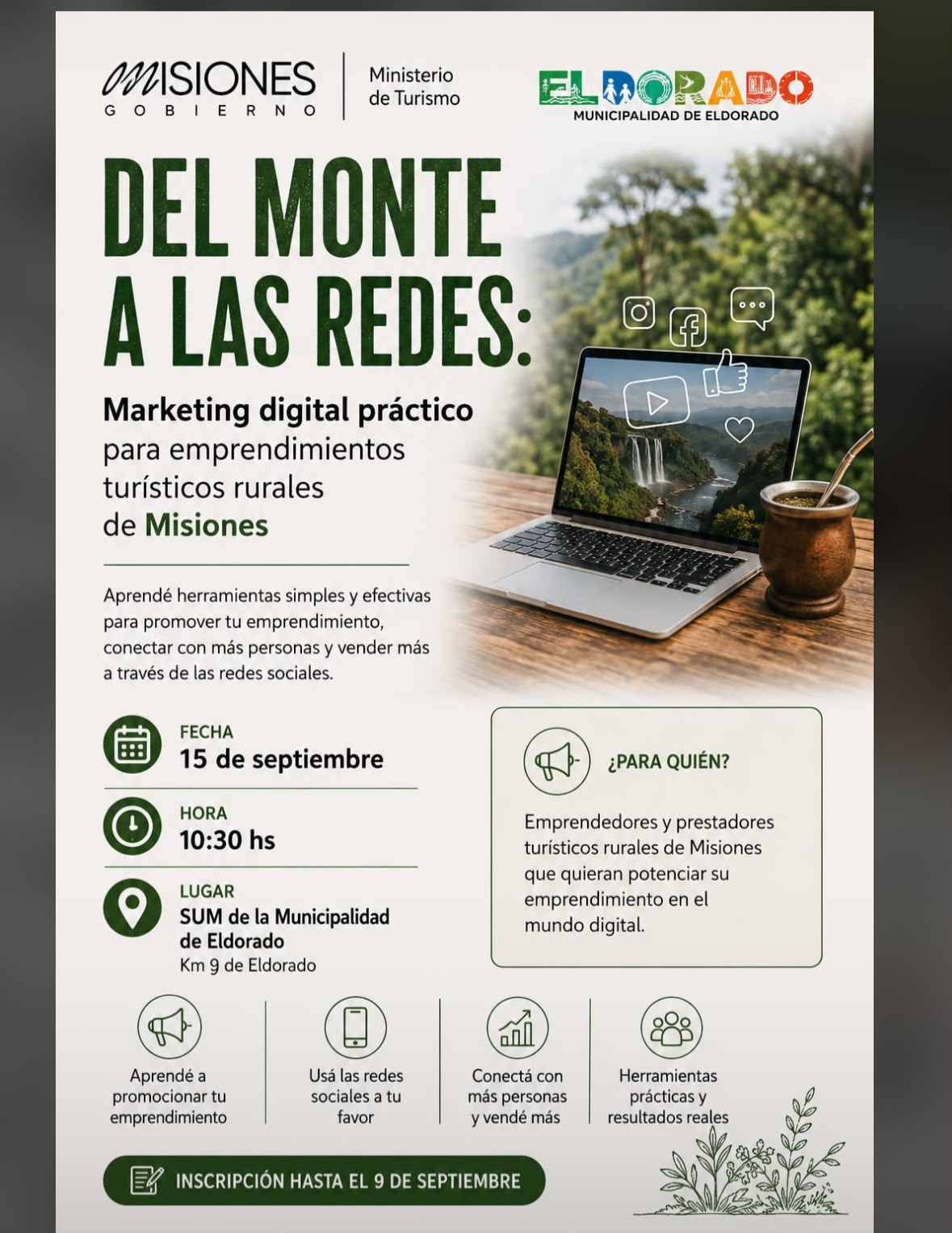 Brindarán un taller de marketing digital práctico para emprendimientos turísticos 2